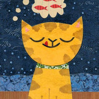 orange cat art print