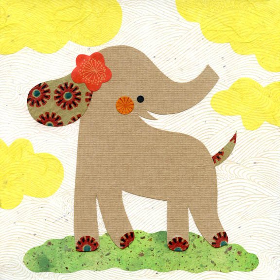 elephant art print