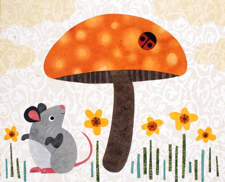 Kate ENdle mouse and mushroom art print