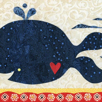 whale thank you note card set