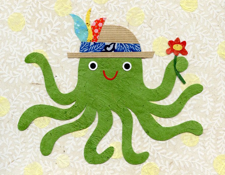 octopus art print for children 