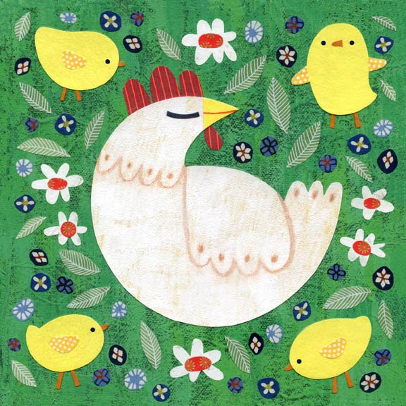 kate endle hen and chick art print