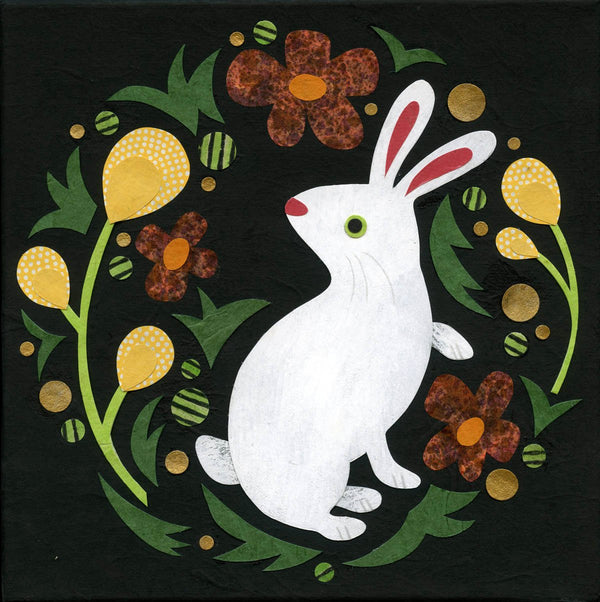 kate endle folk art rabbit print