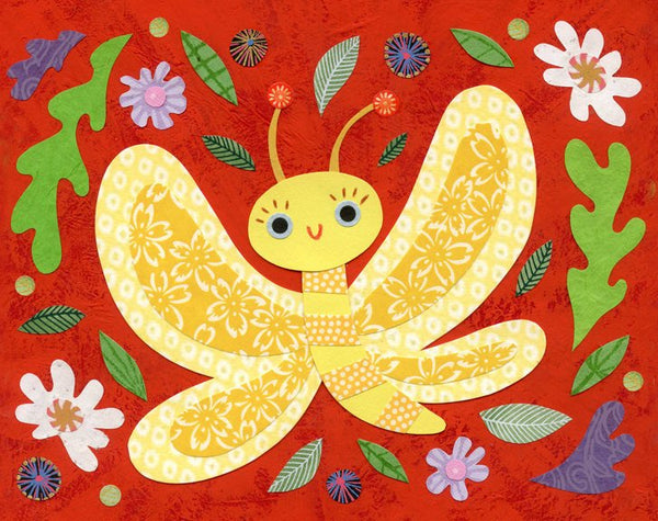 kate endle collage butterfly art print