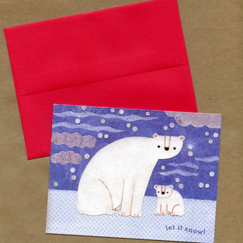 kate endle polar bear christmas card