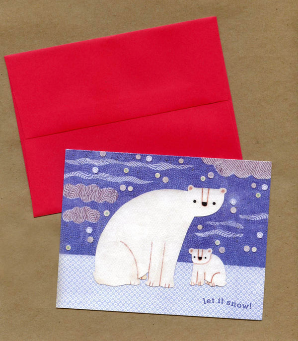 kate endle polar bear christmas card
