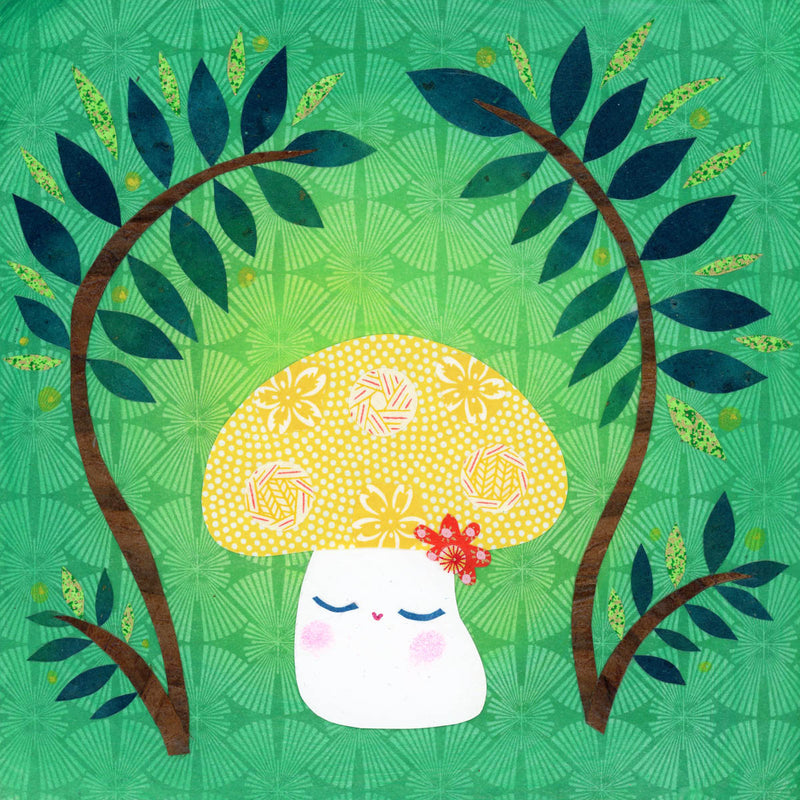 Peaceful Forest Mushroom Print