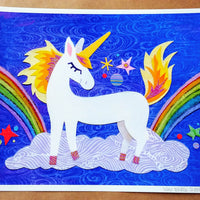 unicorn rainbow print