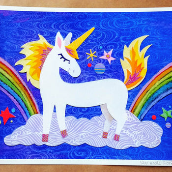 unicorn rainbow print